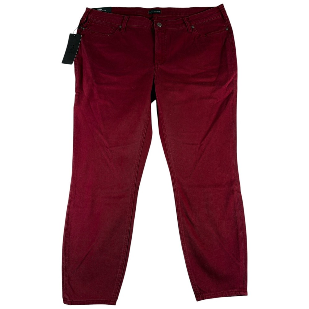 Silver Jeans Co. Most Wanted Skinny Pants Women 20x27 Burgundy Corduroy Mid Rise